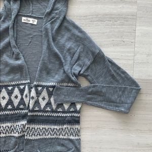 Long sleeve hoodie cardigan